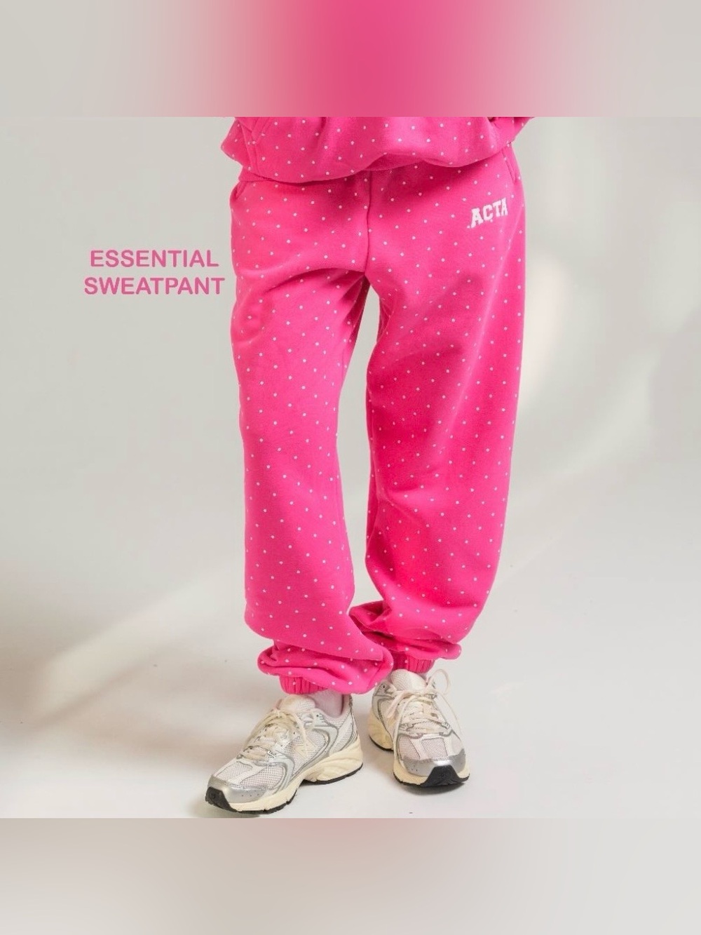 ACTA Pink Polka Dot Joggers